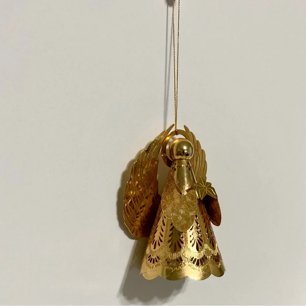 Hallmark Keepsake 1988 Miniature Ornament “Heavenly Glow” Etch Brass 3